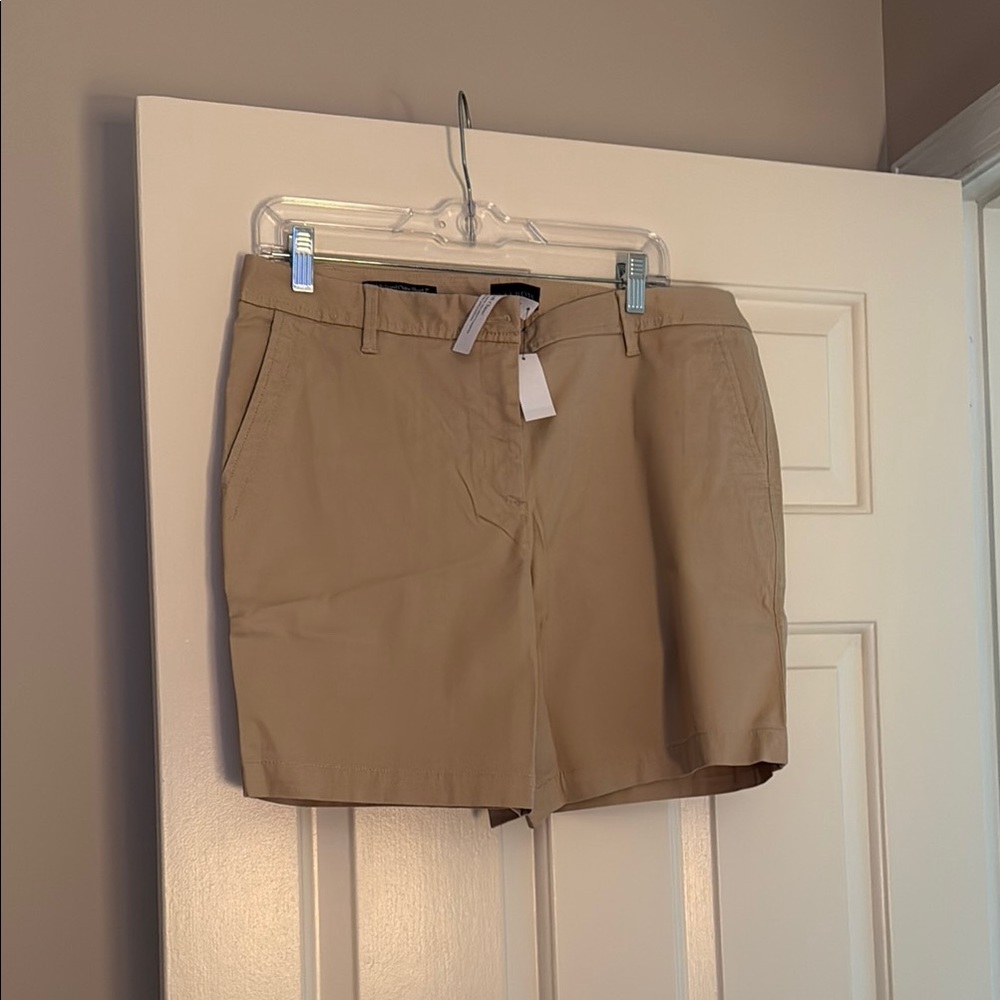 Talbots Tan Shorts Classic Flat-Front Design